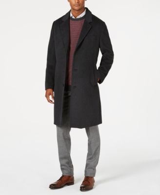 London Fog - Big and Tall Signature Wool-Blend Overcoat