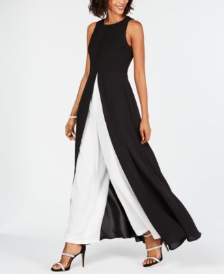 Adrianna Papell - Colorblocked Overlay Jumpsuit