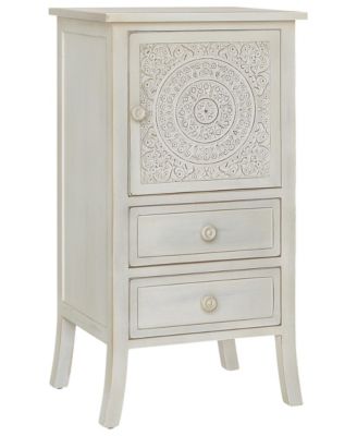 Gallerie Décor - Antiqued Carved Chest, Quick Ship