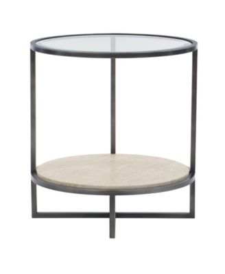 Bernhardt - Harlow Metal Round Chairside Table