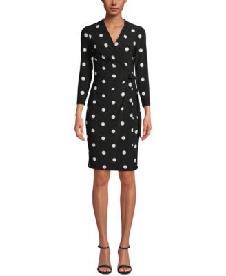 Anne Klein - Nomad Printed Faux-Wrap Dress