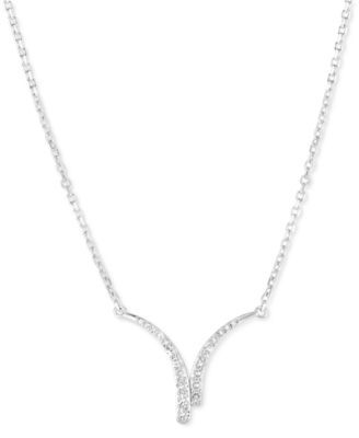 Macy's - Diamond Fancy 18" Statement Necklace (1/5 ct. t.w.) in Sterling Silver