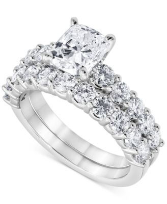 Badgley Mischka - Certified Lab Grown Diamond Bridal Set (3-3/8 ct. t.w.) in 14k White Gold