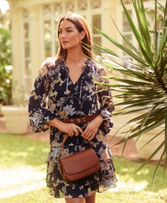 Lauren Ralph Lauren - Women's Floral Belted Crinkle Georgette Dress