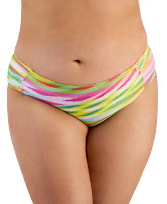 Becca ETC - Trendy Plus Size Awaken Shirred-Side Bikini Bottoms