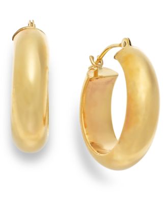 Macy's - Wide Hoop Earrings in 10k Gold