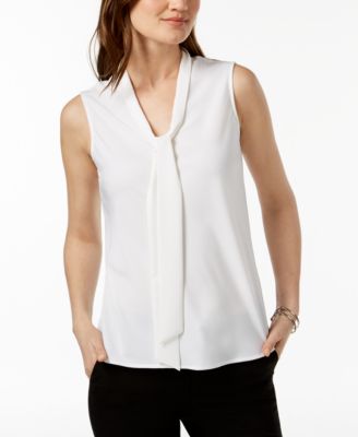 Macy's - Tie-Neck Top