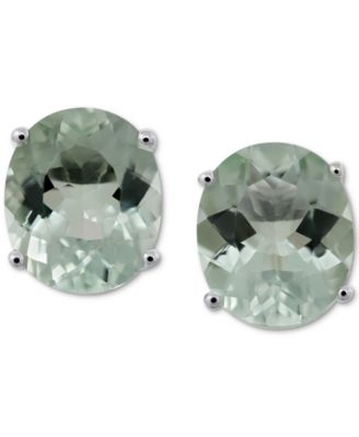 Macy's - Green Quartz Stud Earrings (8 ct. t.w.) in Sterling Silver