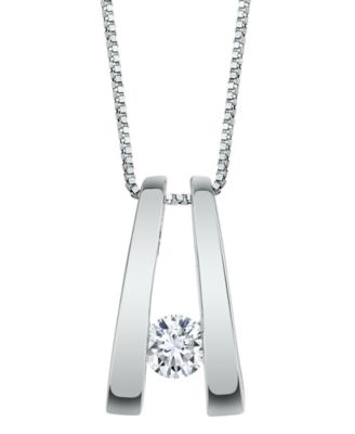 Sirena - Diamond (1/5 ct. t.w.) Twizzler Pendant in 14k White Gold or Yellow Gold