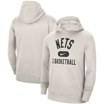 Nike - Men's White Brooklyn Nets 2021-2022 Spotlight On Court Performance Practice Pullover Hoodie