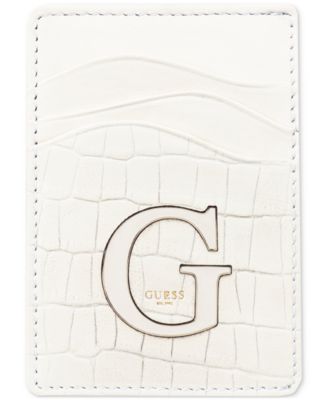GUESS - Men's Senda Croc-Embossed Leather RFID Card Case