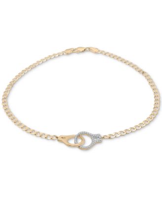 Wrapped - Diamond Handcuff Ankle Bracelet (1/6 ct. t.w.) in 10k Gold