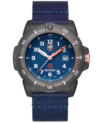Luminox - Men's Swiss TIDE Recycled Ocean Material Eco Series Blue PET Strap Watch 46mm
