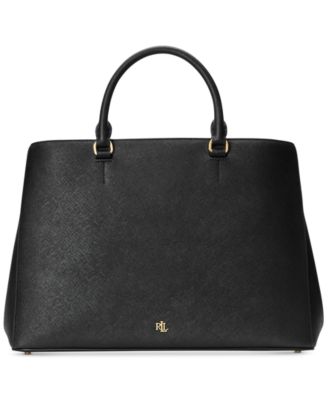 Lauren Ralph Lauren - Crosshatch Leather Large Hanna Satchel