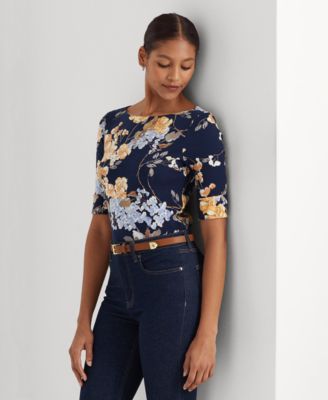 Lauren Ralph Lauren - Women's Floral Stretch Cotton T-Shirt