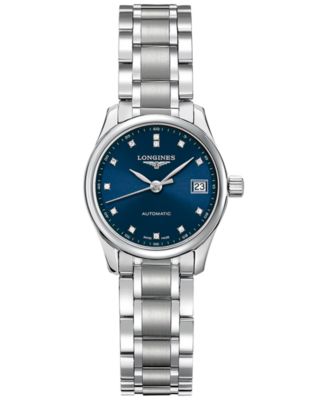 Longines - Women's Swiss Automatic Master Collection Diamond Accent Stainless Steel Bracelet Watch 26mm L21284976