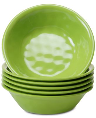 Certified International - 6-Pc. Green Melamine All-Purpose Bowl Set