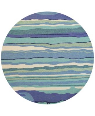 Kas - Harbor Lagoon 4216 Ocean 7'6" Indoor/Outdoor Round Area Rug