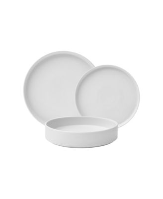 222 Fifth - Kaden White 12 Piece Porcelain  Dinnerware Set