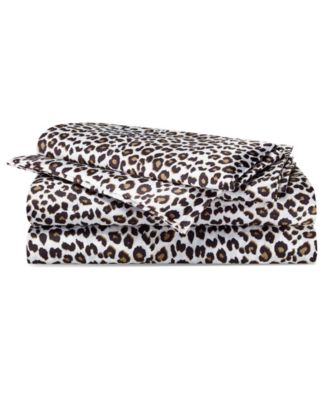 Betsey Johnson - Betseys Leopard Satin Queen Sheet Set