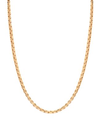Macy's - 14K Yellow Gold Diamond Cut 1.5 mm Round Box 20" Chain