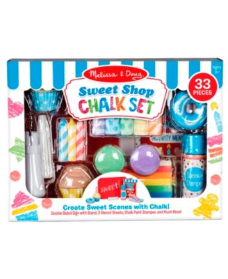 Melissa and Doug - Sweet Shop Chalk Set with 33 pieces to create sweet scenes