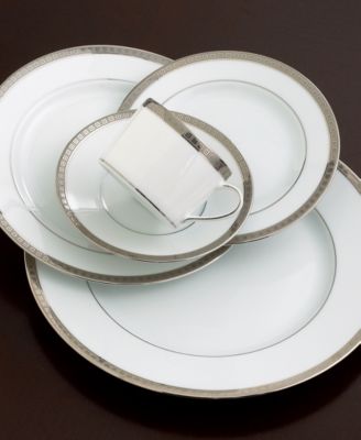 Bernardaud - Athena Platinum  Full Rim Design Accent Service Plate