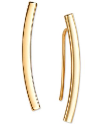 Macy's - Polished Curved Bar Ear Climber in 10k Gold