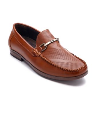 Aston Marc - Men's Perforated Buckle Loafers