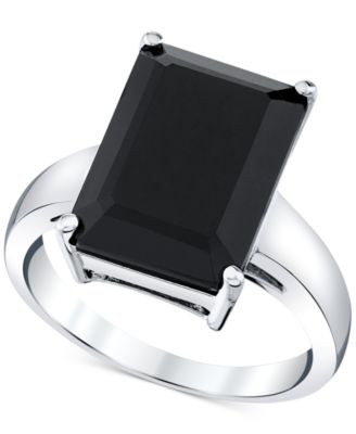Macy's - Onyx Statement Ring in Sterling Silver