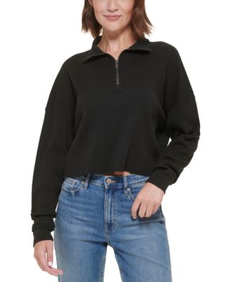 Calvin Klein Jeans - Women's Waffle-Knit Half-Zip Top