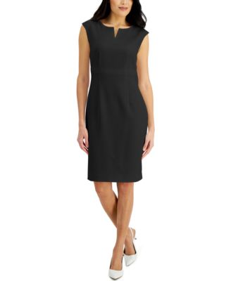 Kasper - Notched-Neck Sheath Dress