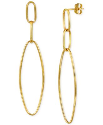 Macy's - Open Link Long Dangle Drop Earrings in 14k Gold