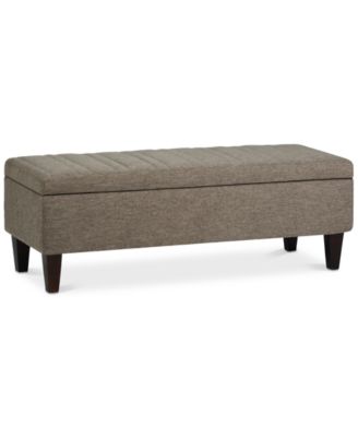 Simpli Home - Oswen Storage Ottoman, Quick Ship