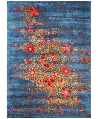 Liora Manne' - Marina 8046 Suzanie Blue 7'10" x 9'10" Indoor/Outdoor Area Rug