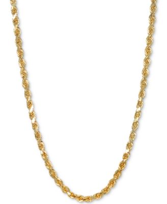 Italian Gold - Rope 18" Chain Necklace in 14k Gold