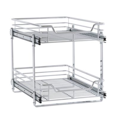 Household Essentials - Glidez Dual Slide 2-Tier Sliding Cabinet Organizer
