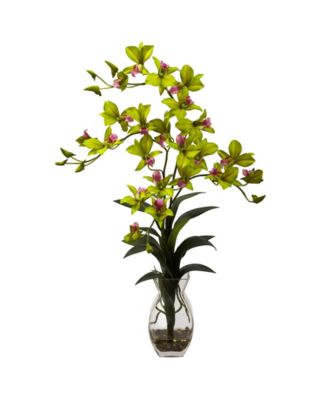 Nearly Natural - Dendrobium Orchid w/ Vase Arrangement