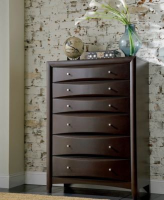 Macy's - Phoenix 6-Drawer Chest Cappuccino