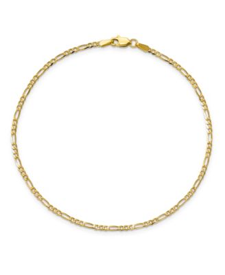 Macy's - Flat Figaro Chain in 14k Yellow Gold