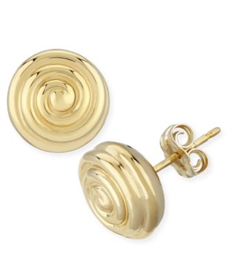 Macy's - Swirl Stud Earrings Set in 14k Gold (10mm)