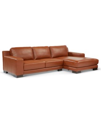 Macy's - Darrium 2-Pc. Leather Sofa with Chaise