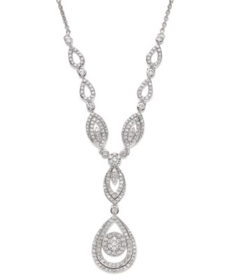 Wrapped in Love - Diamond Double Drop Pendant Necklace in 14k White Gold or 14k Yellow Gold (1-1/2 ct. t.w.)