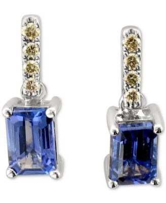 Le Vian - Blueberry Tanzanite (1 ct. t.w.) & Nude Diamond (1/10 ct. t.w.) Stud Earrings in 14k White Gold