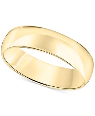 Macy's - Men's Comfort Fit Wedding Band (6mm) in 14k Gold