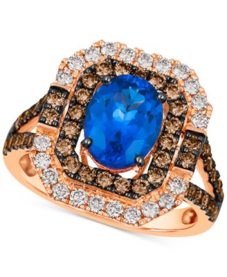 Le Vian - Blueberry Tanzanite (1-3/4 ct. t.w.), Chocolate Diamonds (7/8 ct. t.w.) & Nude Diamonds (3/8 ct. t.w.) Ring in 14k Rose Gold