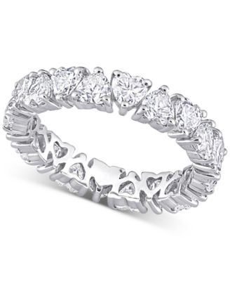 Macy's - Moissanite Heart Band (3-3/8 ct. t.w.) in Sterling Silver