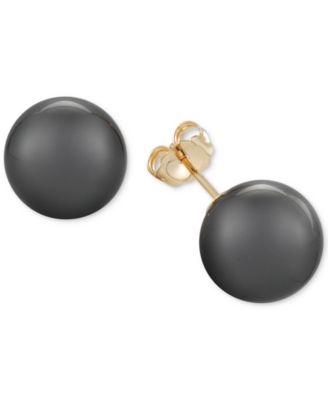 Macy's - Cultured Tahitian Pearl Stud Earrings (11mm)
