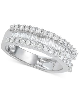 Macy's - Diamond Baguette Cluster Band (1 ct. t.w.) in 14k White Gold or Yellow Gold