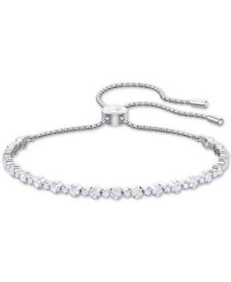 Swarovski - Silver-Tone Crystal Slider Bracelet